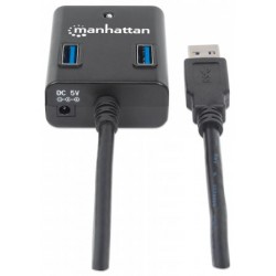 Manhattan 162296 5000Mbit/s Black interface hub