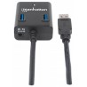Manhattan 162296 5000Mbit/s Black interface hub