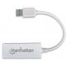 Manhattan 506847 USB 3.0 RJ-45 White cable interface/gender adapter