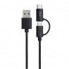 PNY C-UA-UUTC-K20-03 1m USB A USB C Black USB cable