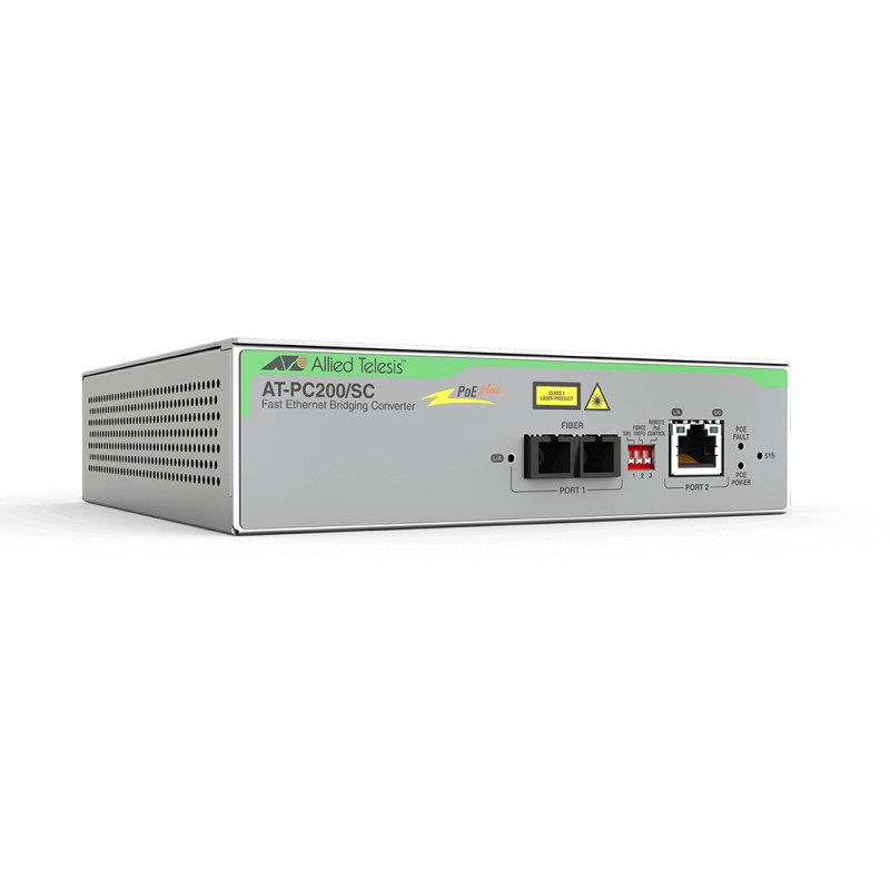 Allied Telesis AT-PC200/SC-60 100Mbit/s 1310nm Multi-mode Grey network  media converter