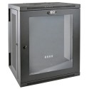 Tripp Lite SmartRack 15U Low-Profile Switch-Depth Wall-Mount Rack Enclosure Cabinet with Clear Acrylic Window, Hinged Back