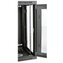 Tripp Lite SmartRack 15U Low-Profile Switch-Depth Wall-Mount Rack Enclosure Cabinet with Clear Acrylic Window, Hinged Back