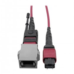 Tripp Lite MTP/MPO Parallel Optics Base-8 Migration Fiber Adapter, Polarity C to B, 12 Fiber, 40 GbE, OM4 M/F, Magenta, 20.32 cm