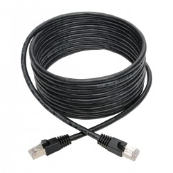 Tripp Lite Cat6a 10G-Certified Snagless Shielded STP Network Patch Cable (RJ45 M/M), PoE, Black, 4.27 m