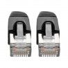 Tripp Lite Cat6a 10G-Certified Snagless Shielded STP Network Patch Cable (RJ45 M/M), PoE, Black, 4.27 m
