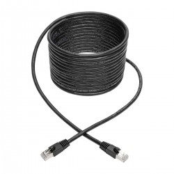 Tripp Lite Cat6a 10G-Certified Snagless Shielded STP Network Patch Cable (RJ45 M/M), PoE, Black, 6.09 m