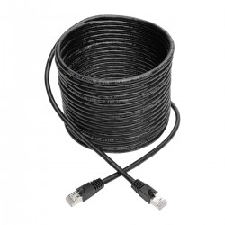 Tripp Lite Cat6a 10G-Certified Snagless Shielded STP Network Patch Cable (RJ45 M/M), PoE, Black, 7.62 m