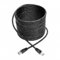 Tripp Lite Cat6a 10G-Certified Snagless Shielded STP Network Patch Cable (RJ45 M/M), PoE, Black, 7.62 m