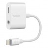 Belkin RockStar 3.5 mm + Lightning Lightning White cable interface/gender adapter