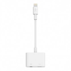Belkin RockStar 3.5 mm + Lightning Lightning White cable interface/gender adapter