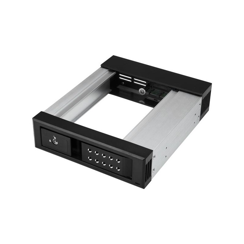 StarTech.com 5.25 to 3.5 Hard Drive Hot Swap Bay - For 3.5" SATA/SAS Drives - Trayless - Aluminum