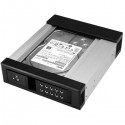 StarTech.com 5.25 to 3.5 Hard Drive Hot Swap Bay - For 3.5" SATA/SAS Drives - Trayless - Aluminum