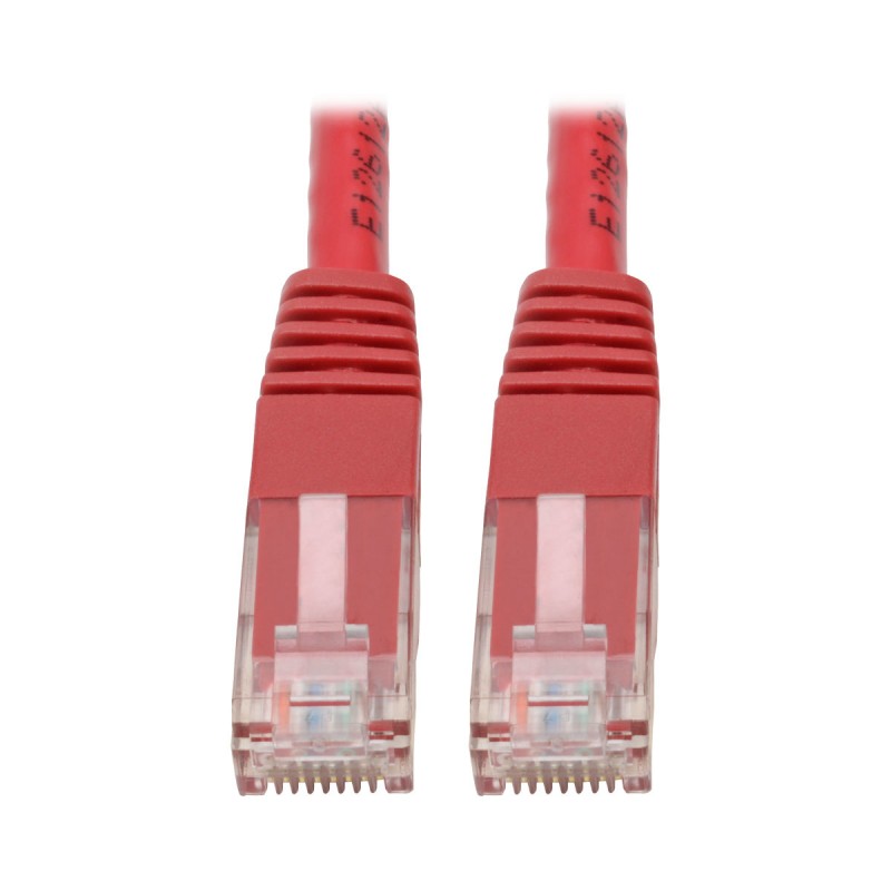 Tripp Lite Premium Cat5/5e/6 Gigabit Molded Patch Cable, 24 AWG, 550 MHz/1 Gbps (RJ45 M/M), Red, 0.91 m