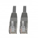 Tripp Lite Premium Cat5/5e/6 Gigabit Molded Patch Cable, 24 AWG, 550 MHz/1 Gbps (RJ45 M/M), Grey, 3.05 m