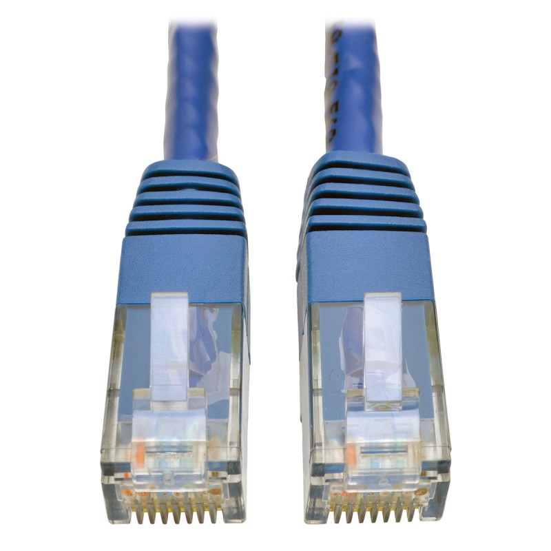 Tripp Lite Premium Cat5/5e/6 Gigabit Molded Patch Cable, 24 AWG, 550 MHz/1 Gbps (RJ45 M/M), Blue, 22.86 m