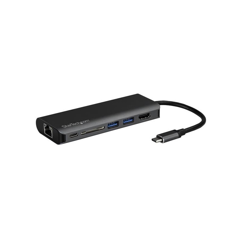 StarTech.com USB-C Multiport Adapter - SD card reader - Power Delivery - 4K HDMI - GbE - 2x USB 3.0
