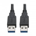 Tripp Lite USB 3.0 SuperSpeed A/A Cable for USB 3.0 All-in-One Keystone/Panel Mount Couplers (M/M), Black, 1.83 m