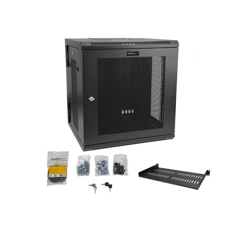 StarTech.com 12U Wall-Mount Server Rack Cabinet - 24 in. Deep - Hinged ...