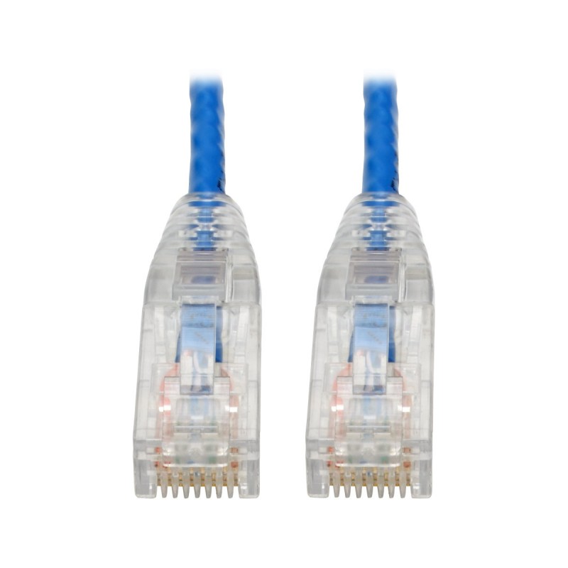 Tripp Lite Cat6 Gigabit Snagless Molded Slim UTP Patch Cable (RJ45 M/M), Blue, 15.24 cm