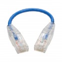 Tripp Lite Cat6 Gigabit Snagless Molded Slim UTP Patch Cable (RJ45 M/M), Blue, 15.24 cm