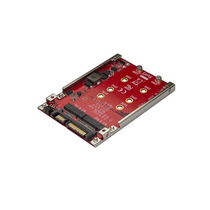 StarTech.com Dual-Slot M.2 Drive to SATA Adapter for 2.5" Drive Bay - RAID