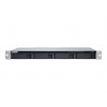 QNAP TS-431XeU NAS Rack (1U) Ethernet LAN Black, Stainless steel