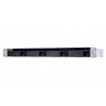QNAP TS-431XeU NAS Rack (1U) Ethernet LAN Black, Stainless steel