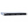 QNAP TS-431XeU NAS Rack (1U) Ethernet LAN Black, Stainless steel