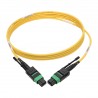 Tripp Lite MTP/MPO (APC) Singlemode Patch Cable (F/F), 12 Fiber, 40/100 GbE, QSFP+ 40GBASE-PLR4, Plenum, Push/Pull Tab, Yellow, 