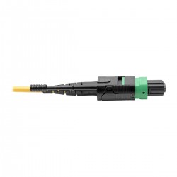 Tripp Lite MTP/MPO (APC) to 8xLC (UPC) Singlemode Breakout Patch Cable, 40/100 GbE, QSFP+ 40GBASE-PLR4, Plenum, Yellow, 3 m
