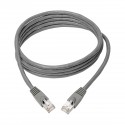 Tripp Lite Cat6a 10G-Certified Snagless Shielded STP Network Patch Cable (RJ45 M/M), PoE, Grey, 2.13 m