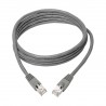 Tripp Lite Cat6a 10G-Certified Snagless Shielded STP Network Patch Cable (RJ45 M/M), PoE, Grey, 2.13 m