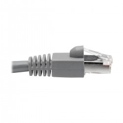 Tripp Lite Cat6a 10G-Certified Snagless Shielded STP Network Patch Cable (RJ45 M/M), PoE, Grey, 2.13 m