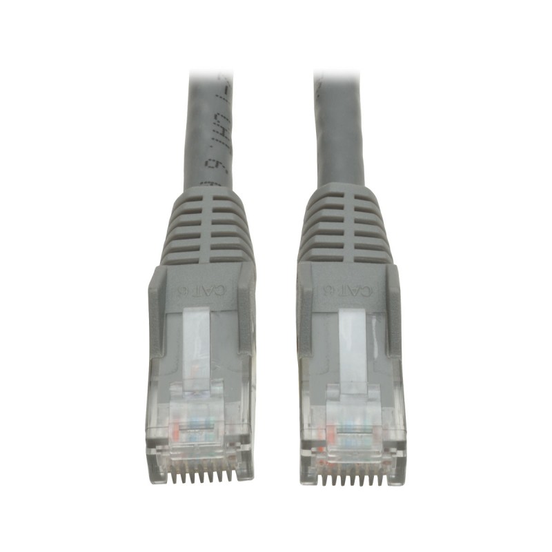 Tripp Lite Premium Cat6 Gigabit Snagless Molded UTP Patch Cable, 24 AWG, 550 MHz/1 Gbps (RJ45 M/M), Grey, 10.68 m