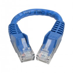 Tripp Lite Premium Cat6 Gigabit Snagless Molded UTP Patch Cable, 24 AWG, 550 MHz/1 Gbps (RJ45 M/M), Blue, 15.24 cm
