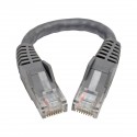 Tripp Lite Premium Cat6 Gigabit Snagless Molded UTP Patch Cable, 24 AWG, 550 MHz/1 Gbps (RJ45 M/M), Grey, 15.24 cm