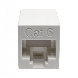 Tripp Lite Cat6 Straight-Through Modular Compact In-Line Coupler (RJ45 F/F), White