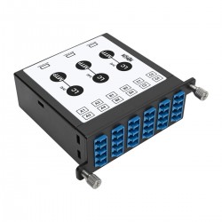 Tripp Lite 8.3/125 Singlemode Fiber 40/100 Gb to 10 Gb Breakout Cassette, (x3) 8-Fiber MPO/MPO (APC) to (x12) LC (UPC) Duplex, N