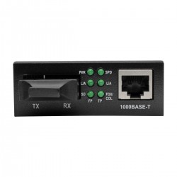 Tripp Lite Gigabit Multimode Fiber to Ethernet Media Converter, 10/100/1000 SC, International Power Supply, 1310 nm, 2,000 m