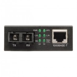Tripp Lite Gigabit Multimode Fiber to Ethernet Media Converter, 10/100/1000 SC, International Power Supply, 1310 nm, 2,000 m