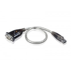 Aten UC232A1-AT USB RS-232 Black, Metallic cable interface/gender adapter