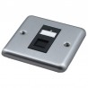 Singlegang Metal Faceplate with 1 Cat6 UTP Module Module