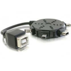 DeLOCK USB 2.0 Adapter cable set Black cable interface/gender adapter