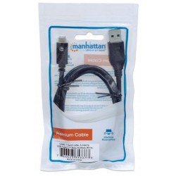 Manhattan USB 3.1 Gen2, 1 m 1m USB C USB A Male Male Black USB cable