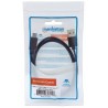 Manhattan 1m, USB 2.0-A/USB-C 1m USB A USB C Male Male Black USB cable