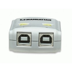 Manhattan USB 2.0 Automatic Sharing Switch 480Mbit/s White interface hub
