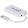 Manhattan 507578 USB 3.0 (3.1 Gen 1) Type-A 5000Mbit/s White interface hub