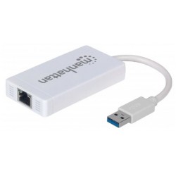 Manhattan 507578 USB 3.0 (3.1 Gen 1) Type-A 5000Mbit/s White interface hub
