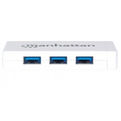 Manhattan 507578 USB 3.0 (3.1 Gen 1) Type-A 5000Mbit/s White interface hub